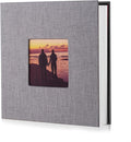 HoneyTolly Photo Album Self Adhesive Scrapbook Album for 4×6 Pictures DIY Magnetic Linen Cover Album 15 Sheets/30 Blank Pages for Family Wedding, Birthday, Christmas, Anniversary (Grey) by HoneyTolly