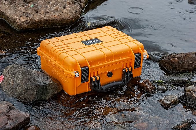 MEIJIA All Weather IP67 Waterproof Hard Camera Case,Hard Protective Case,Hard Case with Customizable Foam,Fit Use of Drones,Camera,Equipments,Pistols(Yellow,15.98x12.99x6.85inches) - Image 7