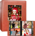 Photo Album 5x7 Holds 272 Pictures Leather Cover 5 x 7 Album Extra Large Capacity Picture Book Acid Free Inner Pages Book for Wedding Family Boys Girls Art Work Photos (Brown) by Xfveiwoo