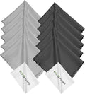 Eco-Fused Microfiber Cleaning Cloths - 12 Pack - for Cleaning Glasses, Spectacles, Camera Lenses, iPad, Tablets, Phones, iPhone, Android Phones, Laptops, LCD Screens and Other Delicate Surfaces by Eco-Fused