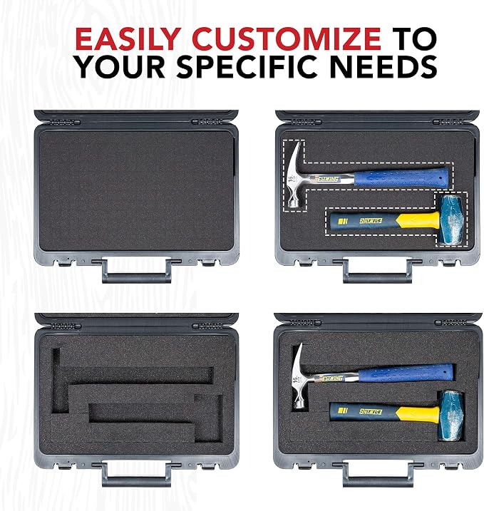 True Position Tools - Universal Hard Carrying Case with Premium Kaizen Pick and Pluck Foam - Protects Electronics, Tools, Cameras and Testing Equipment, 17 x 12 x 3 In. - Image 2