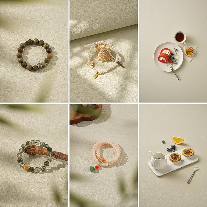 28x20 Grit Texture Photography Backdrops for Product Photoshoot, Non-Reflective Waterproof Non-Woven Flat Lay Background for Food Jewelry Cosmetics, Professional Photo Props for UGC Creator - Image 6