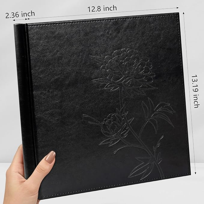 Vienrose 4x6 Photo Album Holds 800 Photos Vegan Leather Beige | Vertical horizontal pockets, Black, Large capacity, Family Wedding Baby Travel - Image 2