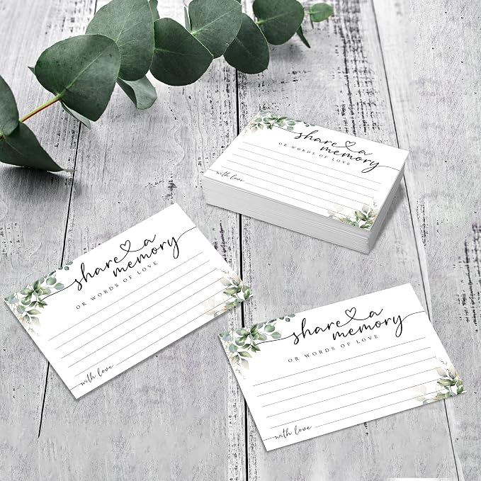 Share A Memory Cards for Celebration Of Life - Set of 50 Memorial Cards for Weddings, Anniversaries, Memorials, Funerals, Birthdays, Graduation, Retirement, Going Away -A01 - Image 3
