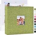 Mublalbum 10x10 Inch 3 Ring DIY Scrapbook Photo Album 80 Pages, Green | 3 Ring Binder Scrapbook, Linen Cover, 40 Plastic Sleeves 80 Pages, Memory Book for Wedding, Baby, Family, DIY Projects by Mublalbum