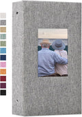Vienrose 4x6 Photo Album,300 Pockets,Linen Cover with Window,Grey | Linen Hardcover, Slip In Photo Book, Family Memory Album, Travel Keepsake by Vienrose