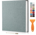 Large Photo Album Self Adhesive Scrapbook Album for 4×6 8×10 Pictures DIY Magnetic Linen Cover Album 40 Pages for Family Wedding Gifts with Metal Pen and Plastic Board by HenPisen
