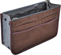 Vercord Purse Organizer Insert for Handbags Bag Organizers Inside Tote Pocketbook Women Nurse Nylon 13 Pockets Coffee Small by Vercord