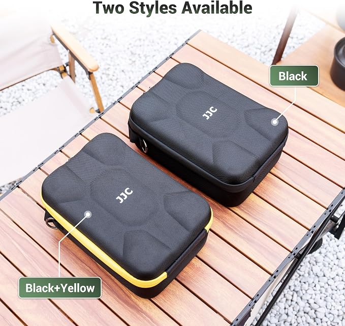 Hard Shell EVA Camera Case With 2 Removable Dividers,Waterproof Camera & Lens Storage Carrying Bag for Canon Nikon Sony Fuji DSLR Mirrorless Cameras,Travel Camera Accessories Drone Pouch - Yellow - Image 9