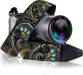 Art Tribute Camera Strap - Shoulder, Crossbody & Neck Camera Strap for Photographers, Fits All Cameras, Canon Nikon Sony Fujifilm, Padded Strap W/Quick Release, Embroidered Cotton & Leather Ends by ArtTribute