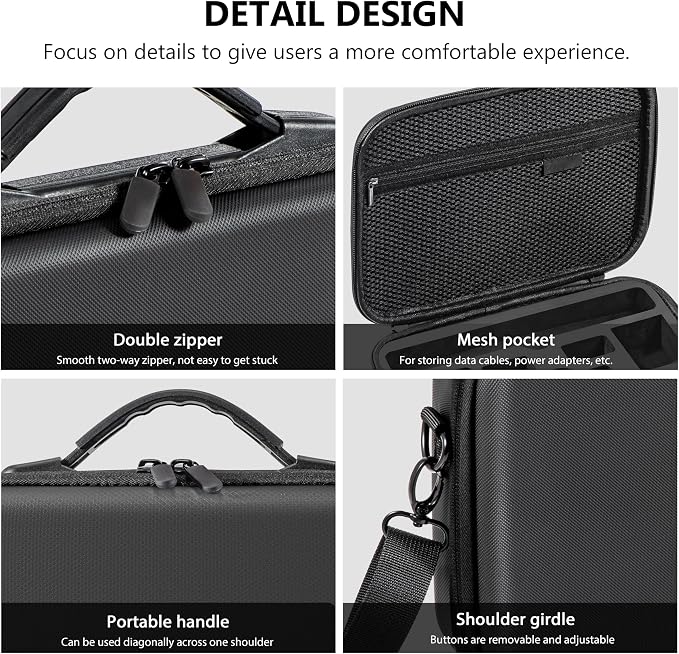 Tomat Action 5 Pro Carrying Case for DJI Osmo Action 5 Pro/Action 4 Camera Accessories Hard Shell Bag Travel Case Compatible with DJI Action 5 Pro/Action 4 Adventure - Image 3
