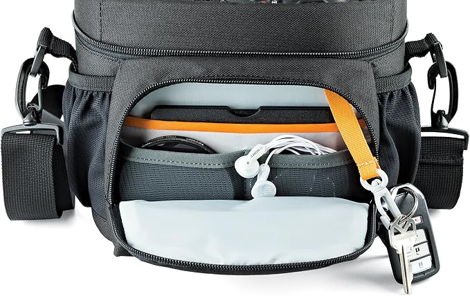 Lowepro LP37119, Nova 160 AW II Camera Bag, Customizable, Portable, Fits DSLR with 17-85 mm Attached Lens, Compact Drone, 1-2 Additional Lenses, Flash, Black - Image 6