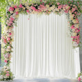 Ivory Backdrop Curtain for Wedding Parties Backdrop Drapes 10x10FT | Wrinkle Free Polyester Curtain Backdrop Ivory Draping Fabric for Backdrop Photoshoot Birthday Party Background,2 Panel 5x10FT by Wokceer