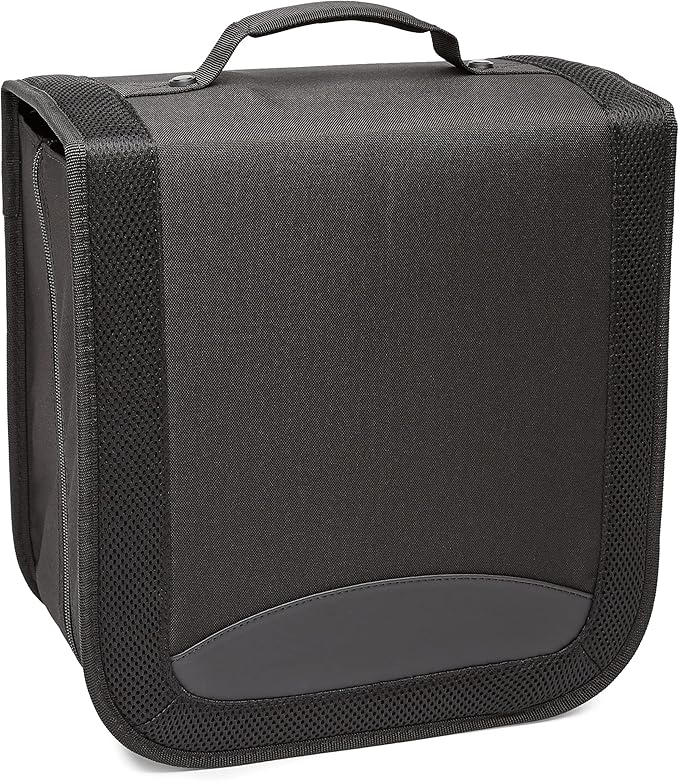 Amazon Basics Polyester CD/DVD Portable Storage Binder,400-capacity,Black,(Pack of 3) - Image 2