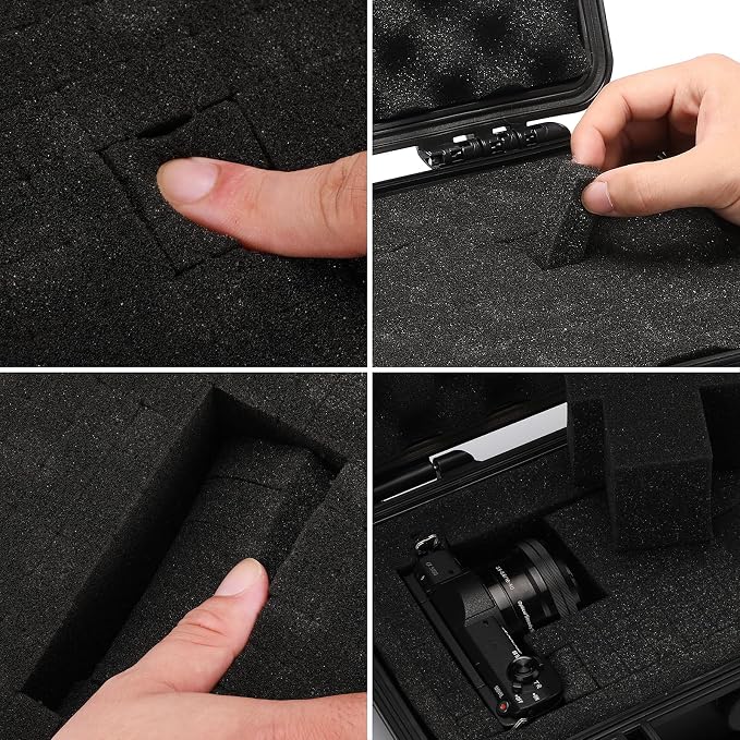 Mayouko Portable Tool Box with Shock- Proof Sponge, Water Proof Grade IP67, Waterproof Hard Case with Foam Insert, Shockproof Carrying Case, Explosion Proof Box, 11.6"L×8.3"W×3.9"H - Image 7