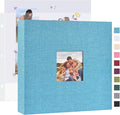 Mublalbum 10x10 Inch 3 Ring DIY Scrapbook Photo Album 40 Pages, Blue | 3 Ring Binder Scrapbook, Linen Cover, 20 Plastic Sleeves 40 Pages, Memory Book for Wedding, Baby, Family, DIY Projects by Mublalbum