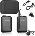 Movo WMX-1 2.4GHz Wireless Lavalier Microphone System Compatible with DSLR Cameras, Camcorders, iPhone, Android Smartphones, and Tablets (200' ft Audio Range) by Movo