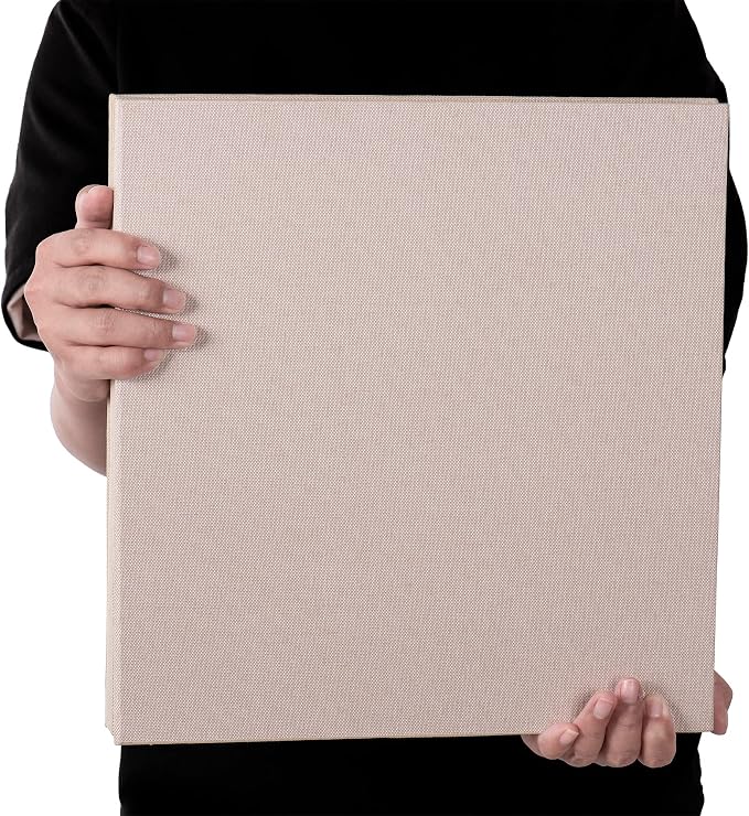 Large Photo Album Self Adhesive 4x6 5x7 3x5 8.5x11 Magnetic Scrapbook DIY Scrap Book Length 13 x Width 12.8 (Inches) 120 Sticky Pages Beige Linen Cover DIY Photo Album - Image 7