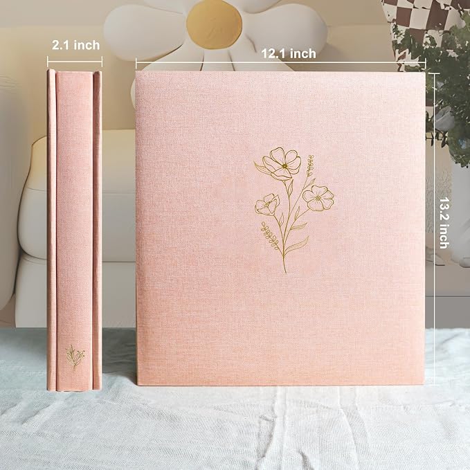 Holoary Photo Album 4x6 600 Photos 5 Pictures Per Page, 600 Pockets 4”x6” Picture Album, Linen Fabric Cover Big Picture Book for Photos, 4x6 Photo Albums for Family Weddings Travel Memories(Pink) - Image 2