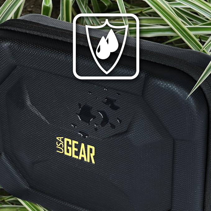 USA Gear Camera Field Monitor Case - 8 Inch Portable Camera Monitor with Customizable Foam Interior Fits NEEWER F700, FEELWORLD S55 V3, FEELWORLD F5, VILTROX DC-550, Foldable Sunshade Hood, & more - Image 6