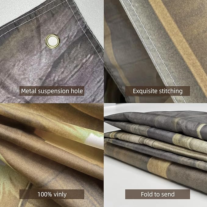 7 X 5 Ft Wood Backdrop Rustic Wooden Wall Photo Background | Brown Vintage Polyester Fabric Photo Background for Holiday Party Wedding Graduation Home Decoration Photo Booth Prop Banner - Image 8