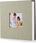 Photo Album Self Adhesive Scrapbook Album for 4×6 Pictures DIY Magnetic Linen Cover Album 15 Sheets/30 Blank Pages for Family Wedding, Birthday, Christmas, Anniversary (Grass Green) by HoneyTolly