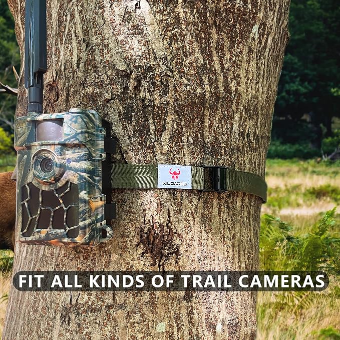 1" x 6.6' Trail Cam Strap,Game Camera Straps,Trail Camera mounting Straps,1800 lbs,Heavy-Duty,Tree Belts,Durable Nylon Fiber,Long-Lasting Alloy Buckle,Pack of 2 - Image 4