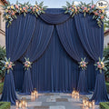 40ftx10ft Wrinkle Free Navy Blue Backdrop Curtain - 10 Feet Photography Backdrop Drapes, Silky Polyester Back Drop Cloth for Wedding Baby Shower Balloon Arch Background by Unknown