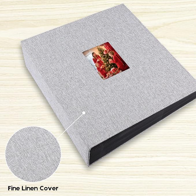 Extra Large Capacity 4x6 Photo Album, Holds 1000 Photos, Gray | Linen Hardcover, Horizontal & Vertical 4x6 Pockets, Removable Acid-Free Pages, Front Display Window, Family, Wedding & Travel - Image 6
