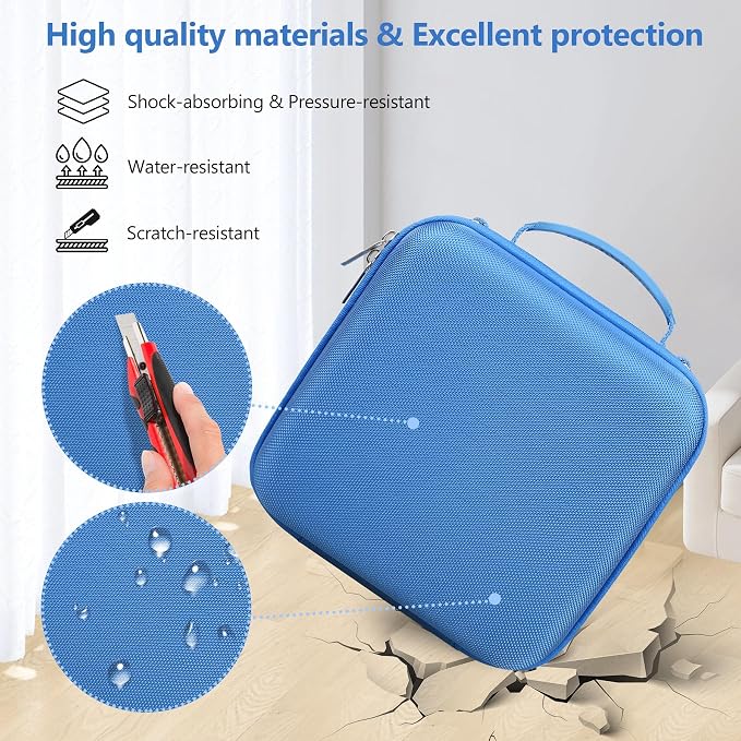 Carrying Case for Sony Alpha ZV-E10/ ZV-E10 II/ZV-E1/ a6400/ a6700/ a6100/ a6000/ a6500/ a6600 Digital Camera, Vlog Camera Kit Storage Holder Fits Tripod, Lens, LED Video Light, Battery, Blue - Image 6