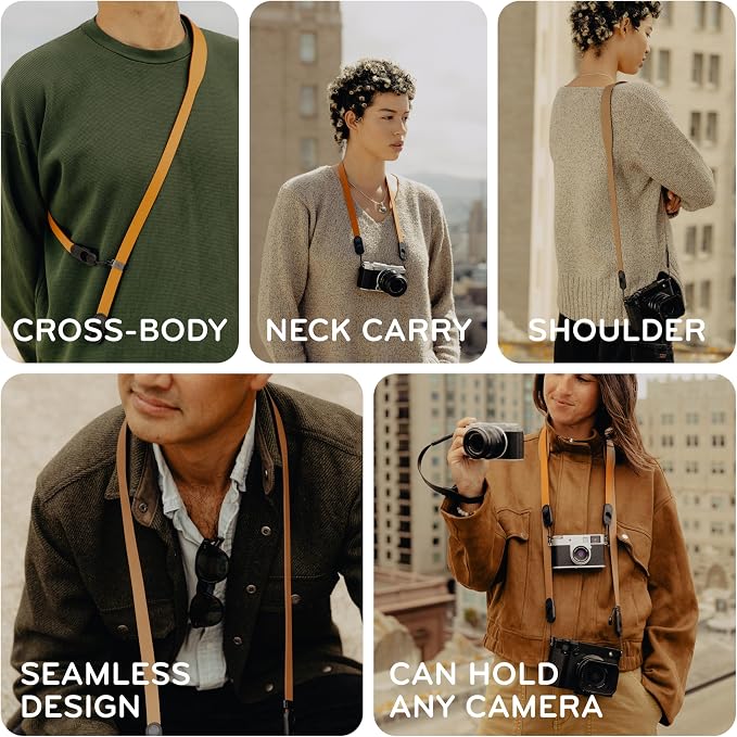 Peak Design Leather Camera Strap – Full-Grain Tan, 46.65" Cross-Body, Quick Release, 100 lb Capacity, for Photographers - Image 3