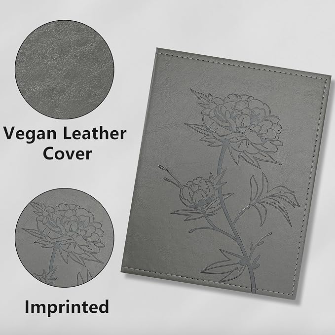 Vienrose 4x6 Photo Album 2 Pack Holds 52 Photos Each Vegan Leather | Vertical pockets, Grey, Portable, Memory album, Family Wedding Baby Travel - Image 6