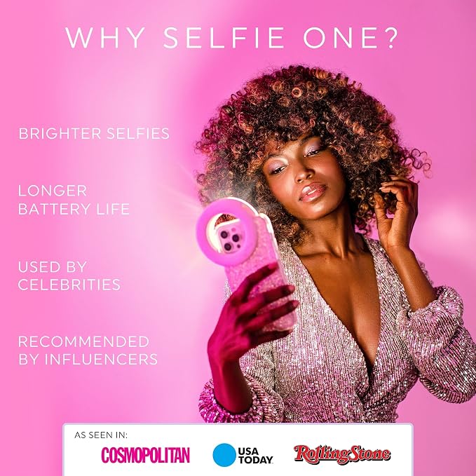 Selfie One - Ring Light for Phone, iPhone, Android or Laptop | 3 Adjustable Light Modes | Rechargeable Batteries | Clip On Design | Perfect for Beauty, Influencers, Creators - Image 3