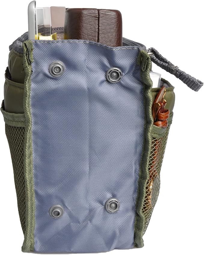 Vercord Purse Organizer Insert for Handbags Bag Organizers Inside Tote Pocketbook Women Nurse Nylon 13 Pockets Army Green Small - Image 5