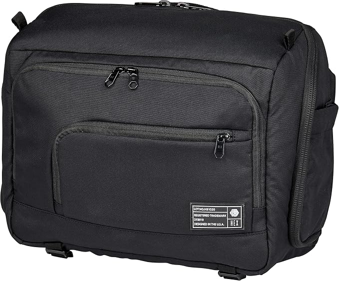 HEX Ranger DSLR XL Camera Sling – with Adjustable Carry Straps, Ample Interior Dividers, Water-Resistant Fabric, YKK Premium Zippers & More – Black by HEX