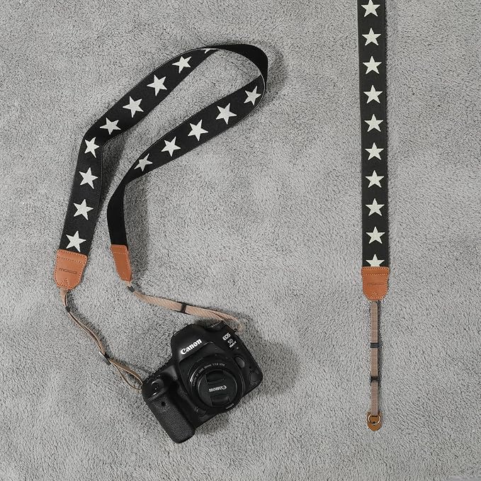 MoKo Camera Strap Compitable with Canon/Sony/Nikon/Minolta/Panasonic/DSLR | Cotton Vintage Camera Strap,Adjustable Neck Shoulder Strap,for Camcorder,Binoculars,for Adults Kids, Pentagram - Image 7