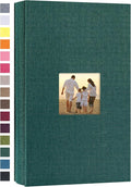 potricher Photo Album 4x6 Pictures, 300 Pockets, Linen Cover, Dark Green | Linen Cover, Front Window, Large Capacity 4x6 Picture Albums, Photo Book for Family, Wedding, Anniversary, Baby, Keepsake by potricher
