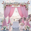 10 ft x 10 ft Pink Backdrop Curtains for Parties, Wrinkle Free Baby Pink Photography Backdrop Drapes for Wedding Grils Birthday Baby Shower Bridal Shower Party by Outpain