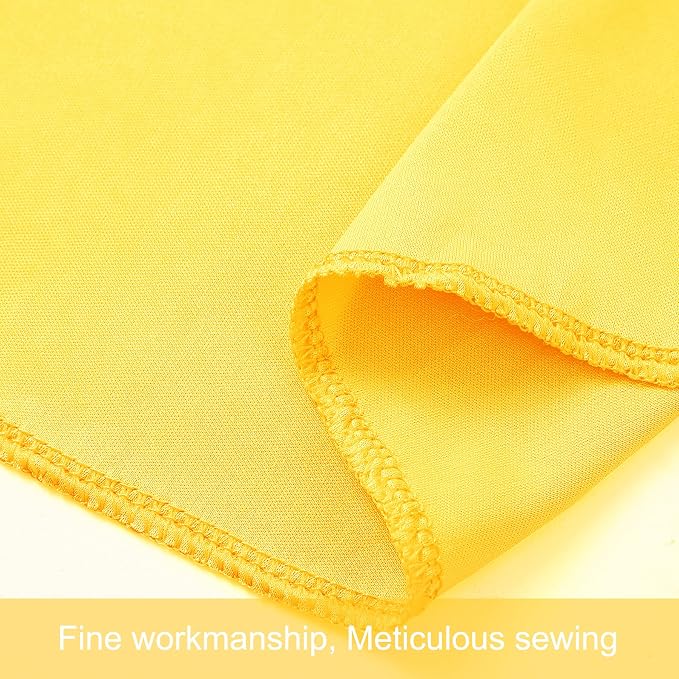 10 Panels Yellow Backdrop Curtains for Wedding Party Wrinkle Free Backdrops Curtain Drapes Fabric Decorations Photo Back Drop Cloth for Baby Shower Photography Stage Reception 50ft(W) x 12ft(H) - Image 9