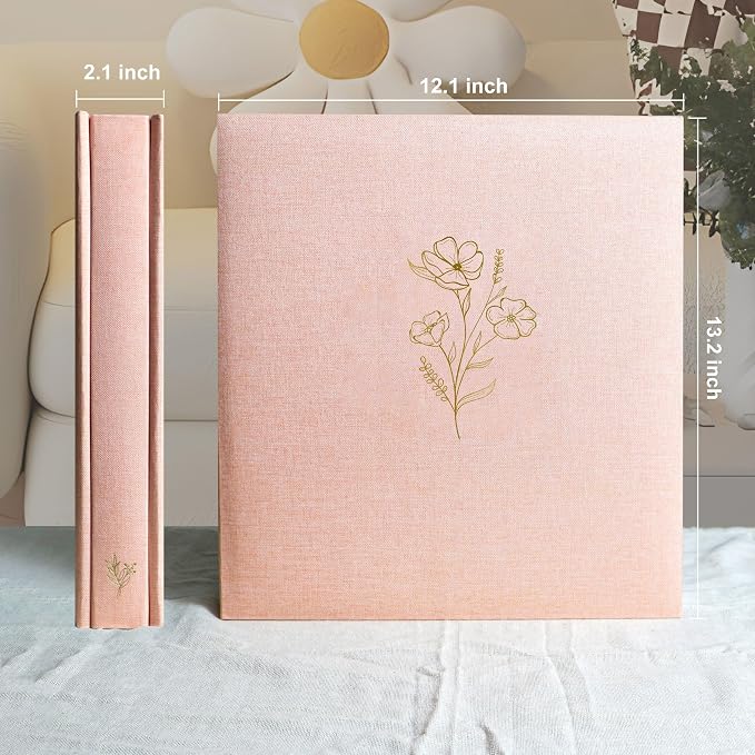 Holoary Photo Album 4x6 500 Photos 5 Pictures Per Page, 500 Pockets 4”x6” Picture Album, Linen Fabric Cover Big Picture Book for Photos, 4x6 Photo Albums for Family Weddings Travel Memories(Pink) - Image 2