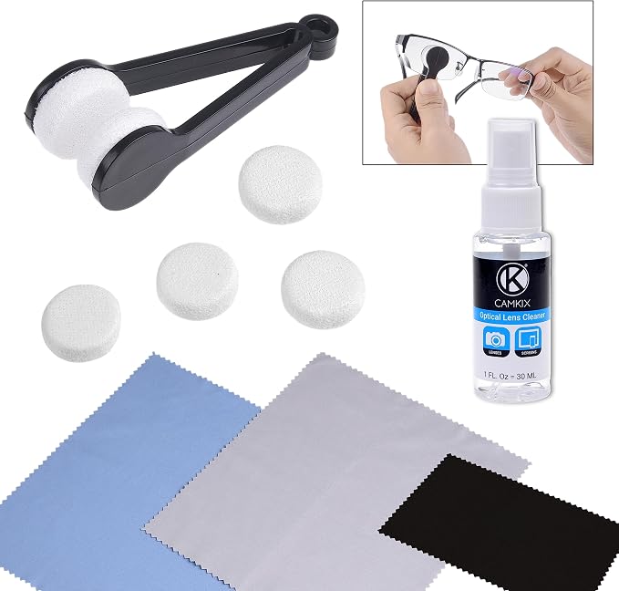 Cleaning Kit for Eyeglasses/Sunglasses - Lens Cleaning Tool with 2 Sets of Spare Pads, Lens Cleaning Spray Bottle, 3 Microfiber Cloths - Quick and Easy to Use - Immaculate Results - Image 7