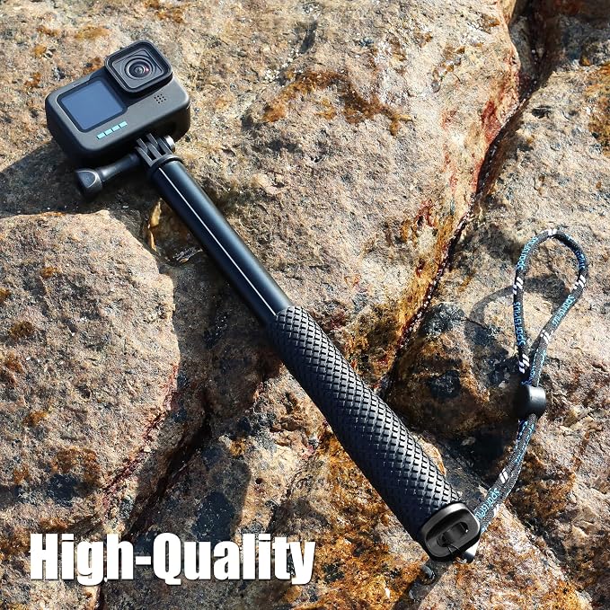 SOONSUN Waterproof Selfie Stick Long Extension Pole for GoPro Action Camera | 46in Underwater Telescoping Pole, Monopod & Hand Grip for GoPro Hero 13 12 11 10 9, Mission, MAX, Insta360 & DJI Osmo Action - Image 7