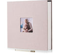 HoneyTolly Large Photo Album Self Adhesive with Picture Display Window, DIY Scrapbook Album for 4x6 8x10 Pictures, 40 Pages Linen Cover Memory Book with Scraper and Metallic Pen(Beige) by HoneyTolly