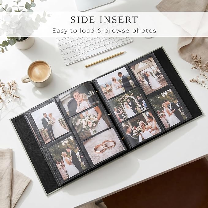 Beautiful Linen Photo Album For 4x6 Photos - Holds Up To 500 Pictures | Safely Stores Unique Memories - The Perfect Large Book for All Pictures of Treasured Family, Baby or Wedding Moments - Image 7