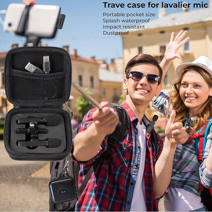 Wireless Lavalier Microphones Case for MAYBESTA,PQRQP,JUDKIOM,Leettus,Bulatry,AIKELA,EJCC,NPTCL,Caiord,MAXTOP, BOYA Wireless Lavalier Microphones - Image 3