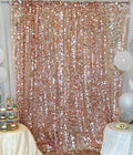 Rose Gold Sequin Backdrop, 9x10 Feet, 18MM Large Sequin,1 Panel | Shimmer Glitter Photobooth Props for holiday Halloween Christmas Parties, Home, Wedding, Birthday by HMQIANG