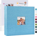 Mublalbum 12x12 Inch 3 Ring DIY Scrapbook Photo Album 80 Pages, Blue | 3 Ring Binder Scrapbook, Linen Cover, 40 Plastic Sleeves 80 Pages, Memory Book for Wedding, Baby, Family, DIY Projects by Mublalbum