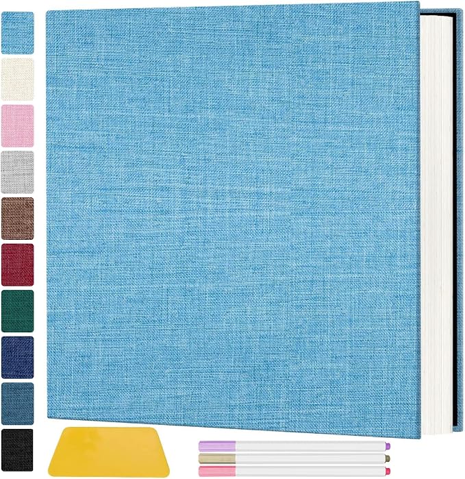 Zesthouse Photo Album Self Adhesive Pages, 60 Pages Magnetic Scrapbook Albums with Sticky Page, Photos Album Holds 8x10 & 5X7 & 4x6 & 6x8 & 3x5, Large Picture Book Ideal Gift for Family Wedding Baby by Zesthouse