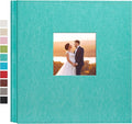 potricher Large Photo Album 4x6 1000 Photos, Leather Cover, Teal | Large Capacity Picture Albums with 1000 Horizontal and Vertical Pockets, Photo Book for Family, Wedding, Anniversary, Baby by potricher