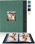 4x6 Slip In Photo Album Holds 200 Pockets Cloth Cover Dark Green | DIY cover window, Acid free pages, PVC free pockets, Family Travel Wedding, Gift ready by Remowith